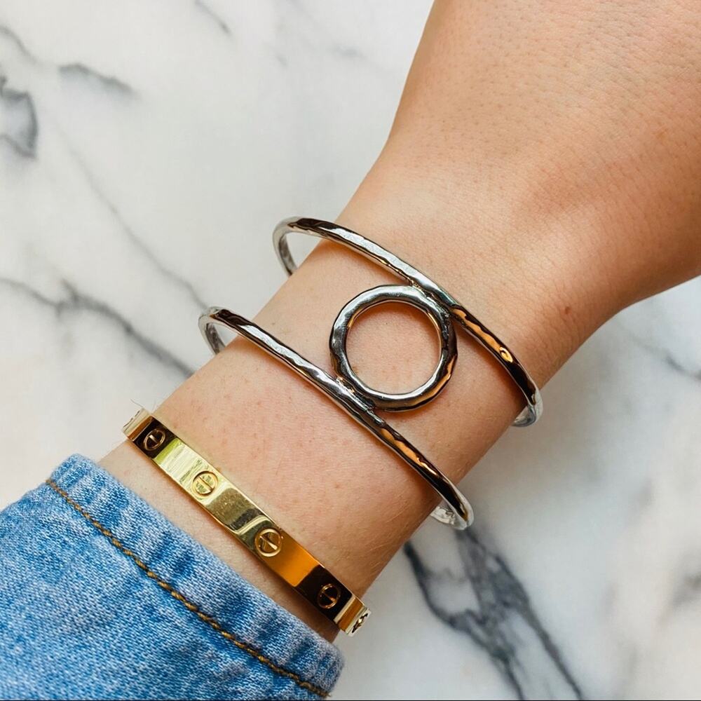 Talbots‎ Hammered Cuff Bangle Bracelet